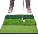 GoSports Tri-Turf XL Golf Hitting Mat (24 x 24 in)