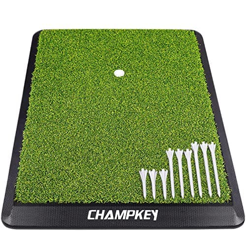 CHAMPKEY Premium Synthetic Turf Golf Hitting Mat (13 x 17 in)